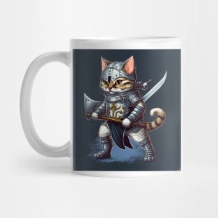 Cute cat in knight armour-Cat with swords-Brave cat-Cats in Medieval times Mug